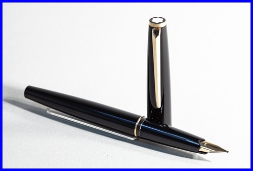 1985 Montblanc 221 Classic Series Piston Fountain Pen Mit Oblique Broad 585 Gold - 第 3/7 張圖片
