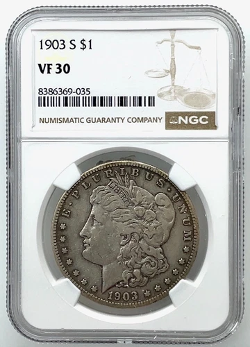 1903 S $1 Morgan Silver Dollar  NGC VF 30