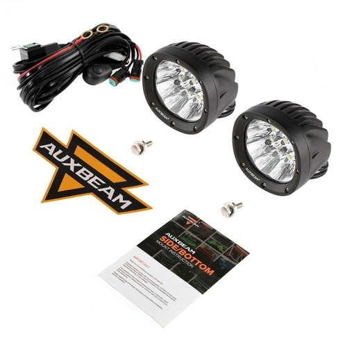 AUXBEAM Pair Motorcycle LED Work Light Pods Headlight Driving Fog Light Lamp - Picture 10 of 12