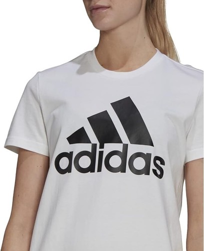 NEW NWT Women’s Sz 2X Adidas Logo SS T-shirt dress. White With Black Logo HD1743 - 第 6/7 張圖片