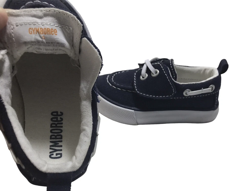 Zapatos de barco Gymboree para niño mezclar y combinar azul marino niño pequeño talla 5 Foto 4 de 4
