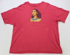 Rare VTG DISNEY Pocahontas 1995 Single Stitched T Shirt 90s Animated Film Promo