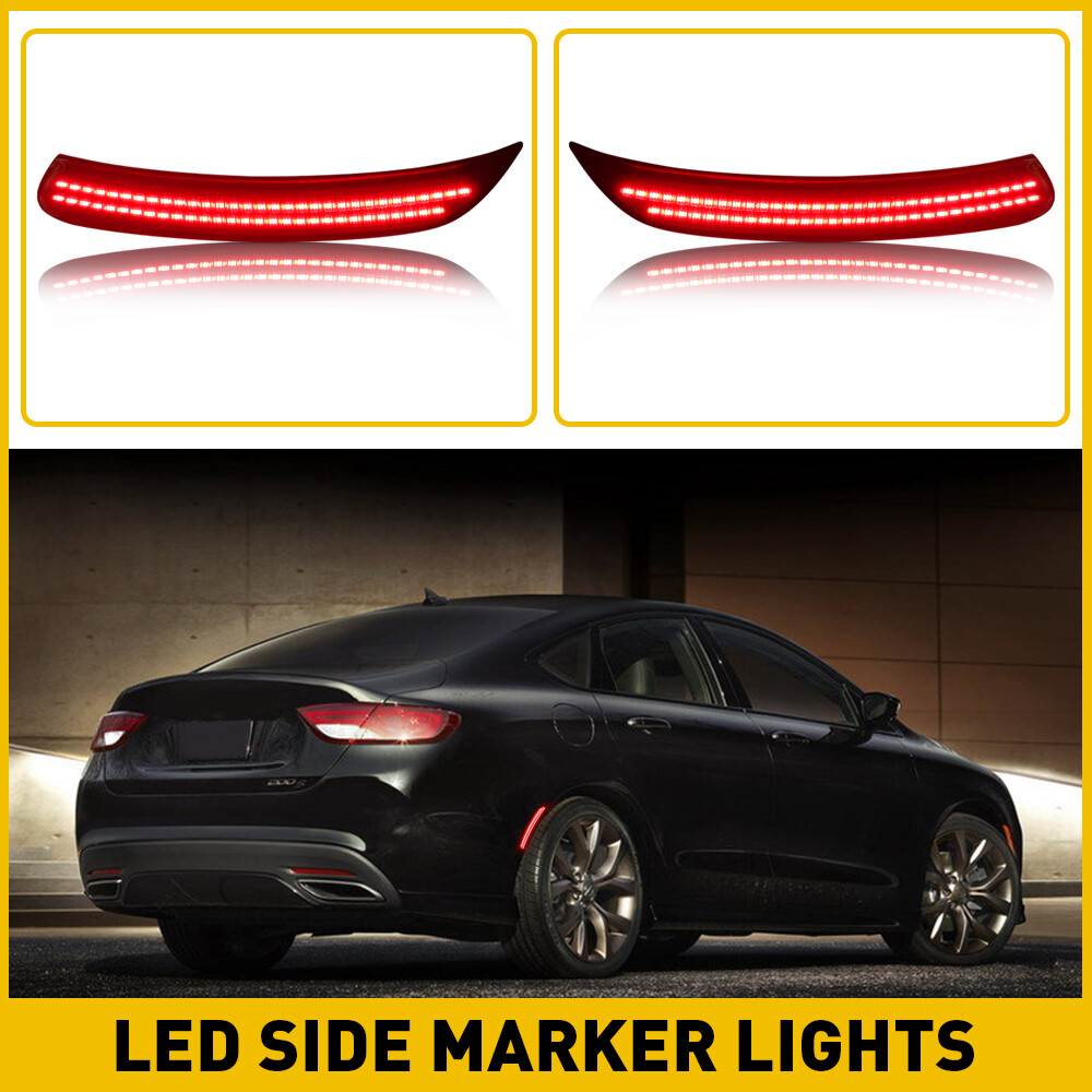 Smoke Lens LED Side Marker Lights for 2015-2017 Chrysler 200