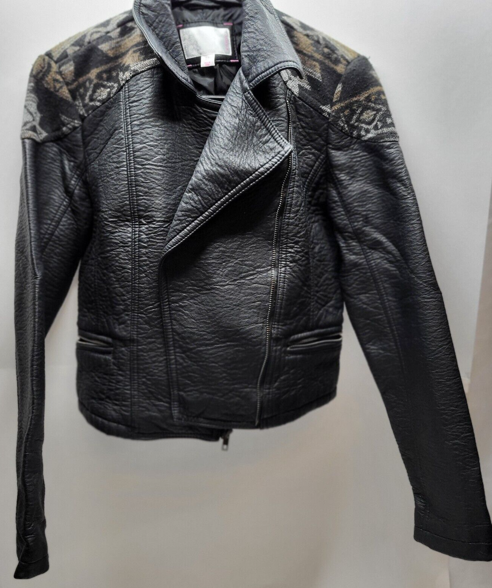 Xhilaration Moto Jacket Xhiliration Black Faux Leather Motorcycle