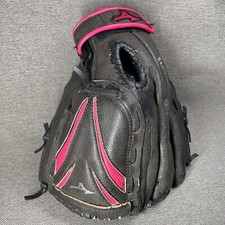 MIzuno Finch 11.5" RHT GPP 1105F1 FULL Grain Leather Glove Black/Fuchsia Mitt