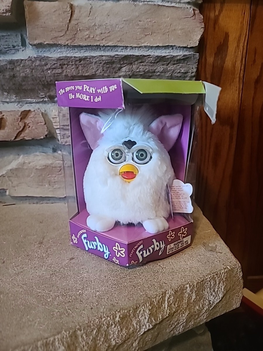 Vintage Electronic White FURBY 1998 Generation 1 #70-800