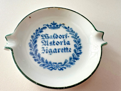 Waldorf Astoria Aschenbecher Porzellan Reklame Zigaretten  1900 - 1926