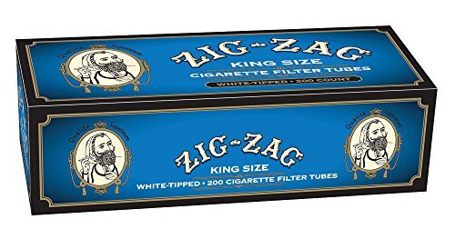 zig zag king size cigarette filter tubes Zig Zag Light King Size Cigarette Tubes 200ct Per Box (5-Boxes)