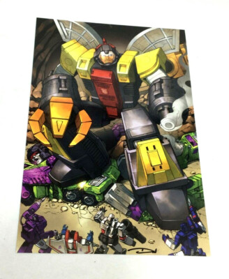 G1 Transformers Autobot Omega Supreme vs Devastator Fight Picture Poster 11x17