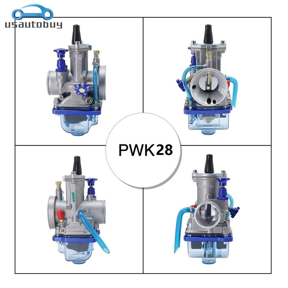 Carburador Racing PWK 28mm con filtro de combustible compatible con Yamaha YZ80 YZ85 YZ100 YZ125 YZ175 Foto 3 de 4