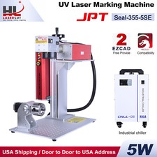 JPT UV-5 5W UV Laser Marking Engraver Machine with Rotary Axis and S&A Chiller