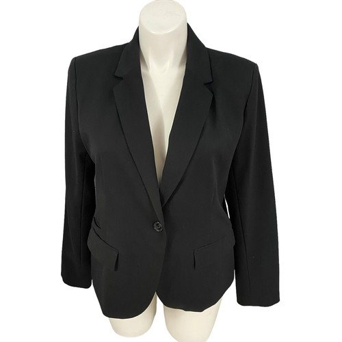 Merona Blazer Damen Gr. 18 Schwarz Capsule Basic Minimalistisch Arbeit Büro Jacke - Bild 14 von 17