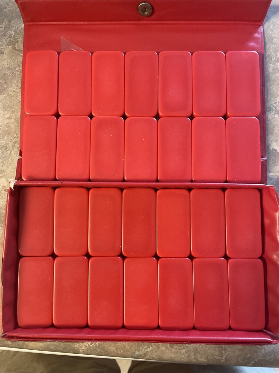 Vintage Double Six Red Dominoes | eBay