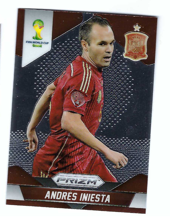 ANDRES INIESTA 2014 PANINI PRIZM WORLD CUP SOCCER - CARD NO. 177