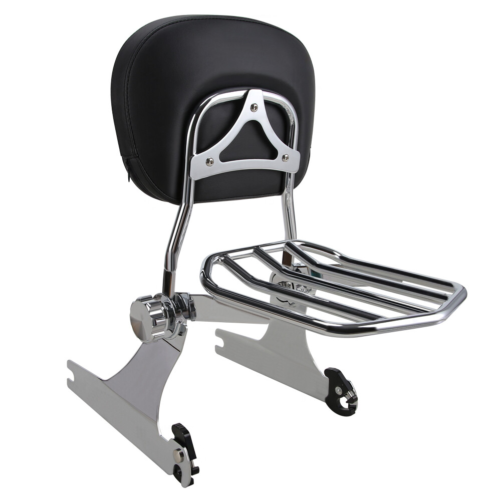 Sissy Bar King/Passenger Backrest 30" Detachable Luggage Rack For Harley-Davidson Softail Street - View #4