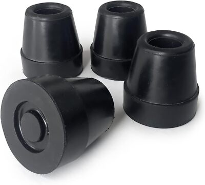 DMI Durable Replacement Quad Cane Tips, Extra Stability, No-Slip Grip, 1/2 Inch,