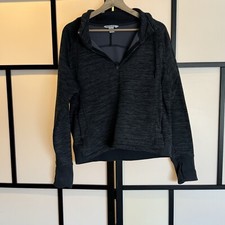 Athleta Gray Heather Altitude Sweatshirt Half Zip Athleisure Yoga Lounge. Medium