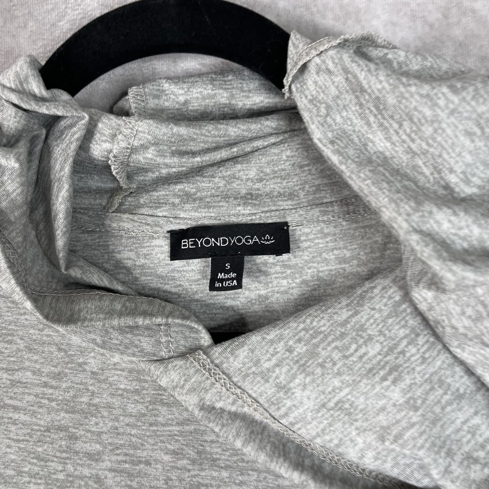 beyond-yoga side ruched pullover heather hoodie