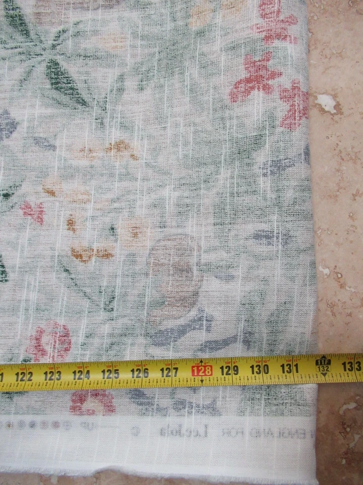 Lee Jofa Fabric Burnham Wood 7 Yards 100%Linen Floral England animals 22'x56" - Image 3 of 4