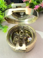 Kompass Box Messing Maritim Holz Antik Geschenk Marine Maritim Massiv Brunton