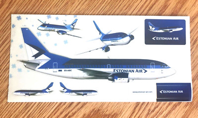 Estonian Air DEFUNCT Airlines Stickers Set Boeing 737 & Saab 340  Five in One