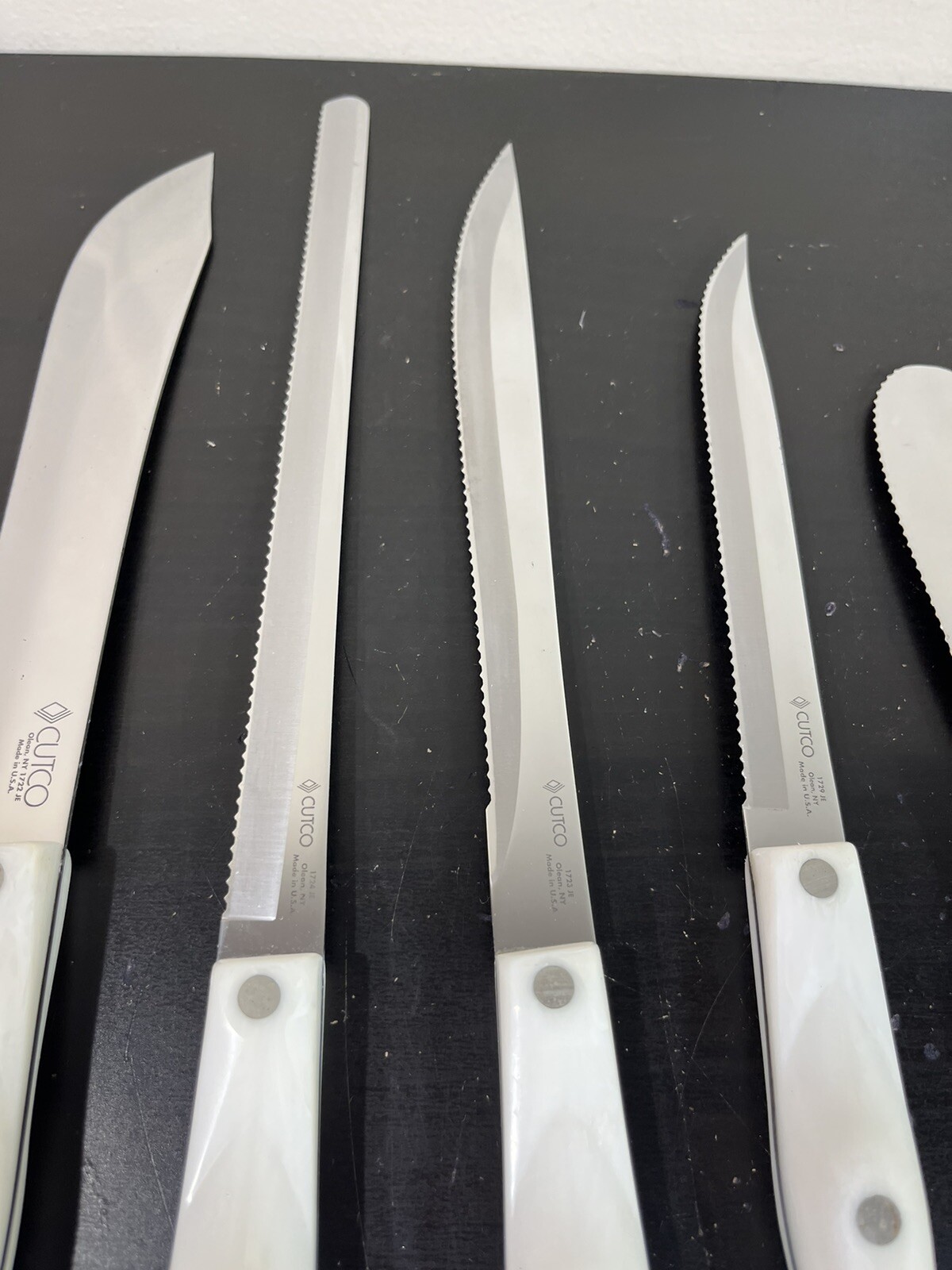 CUTCO Pearl White Handle 14 Piece Knife Set Made In USA eBay