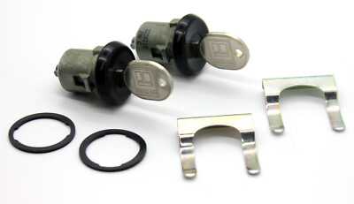 Black Door Lock Cylinder Set With Keys - For 82-93 Chevy S10, Sonoma, Blazer 11 thumbnail image