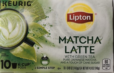 NEW LIPTON GREEN TEA MATCHA LATTE KEURIG K CUP Kcup PODS ...