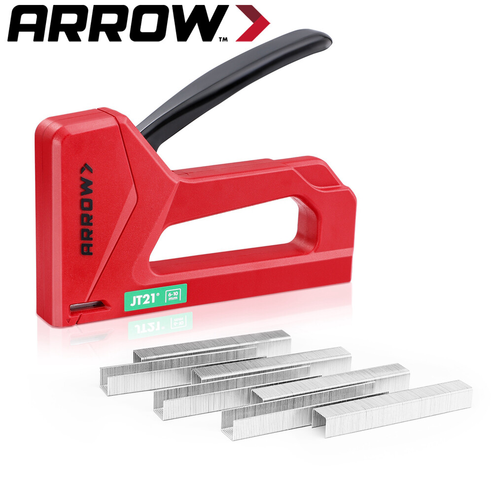 Arrow Light Duty Staple Gun Kit Lightweight Upholstery Stapler 1000 JT21 Staples