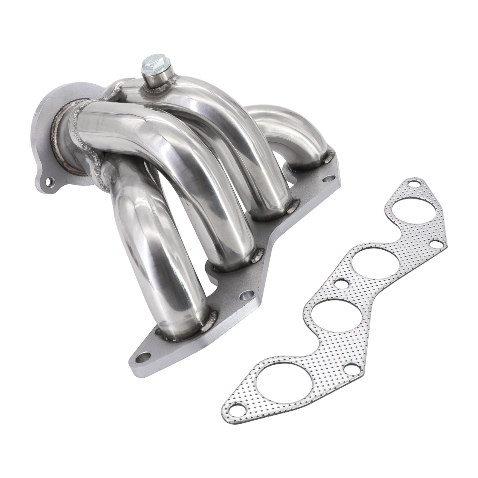 Stainless Steel Manifold Header For 0105 Honda Civic EX EM/EM2 D17A2 1