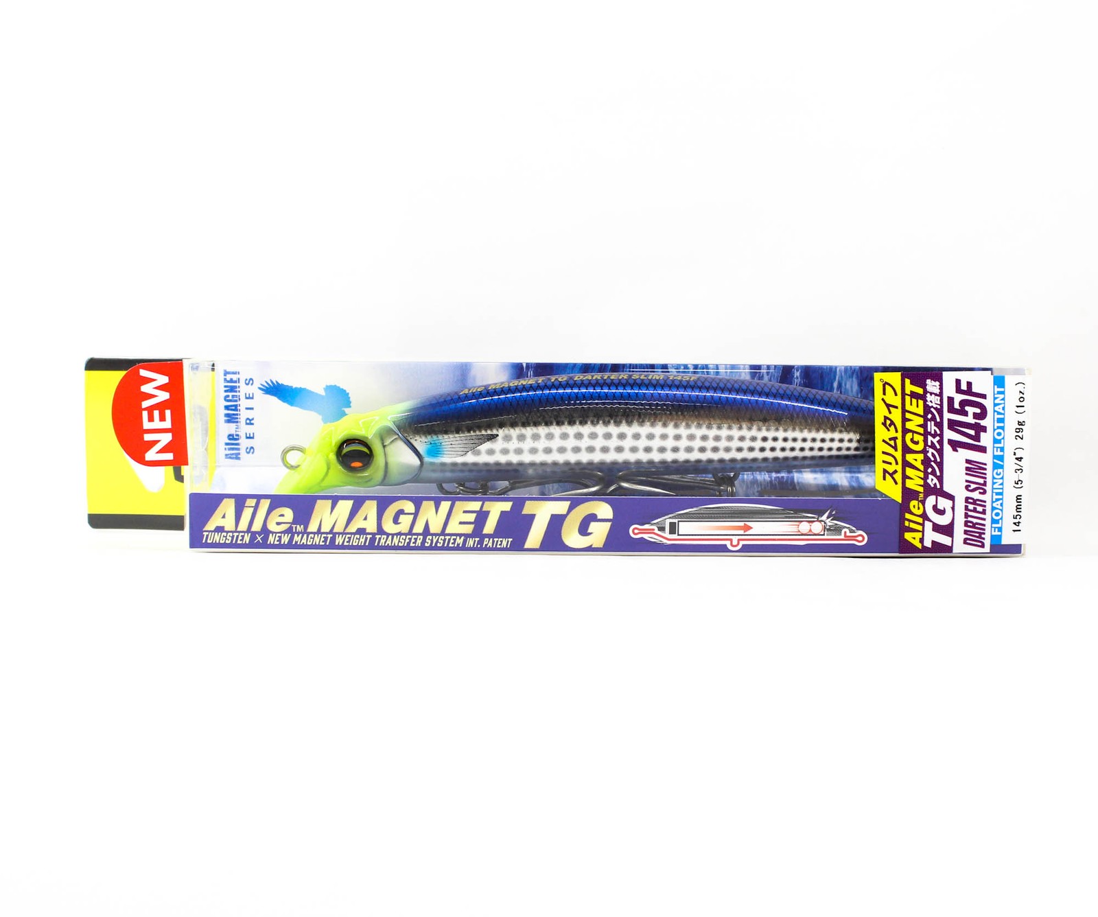 Yo Zuri Duel Aile Magnet TG Darter Slim 145F Floating Lure F1259-HCHM (7844