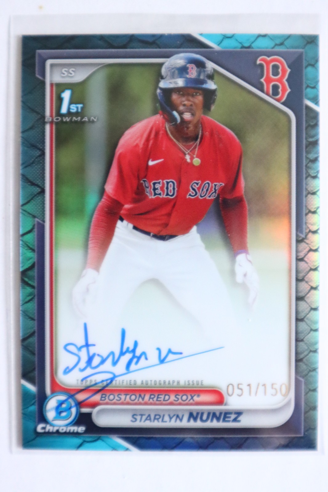 2024 Bowman Chrome Prospect Auto Starlyn Nunez #CPA-SN Blue Refractor /150