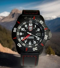 Luminox Coronado XS.3035 44mm Black Dial Red Marks Carbonox Case Stitched Strap