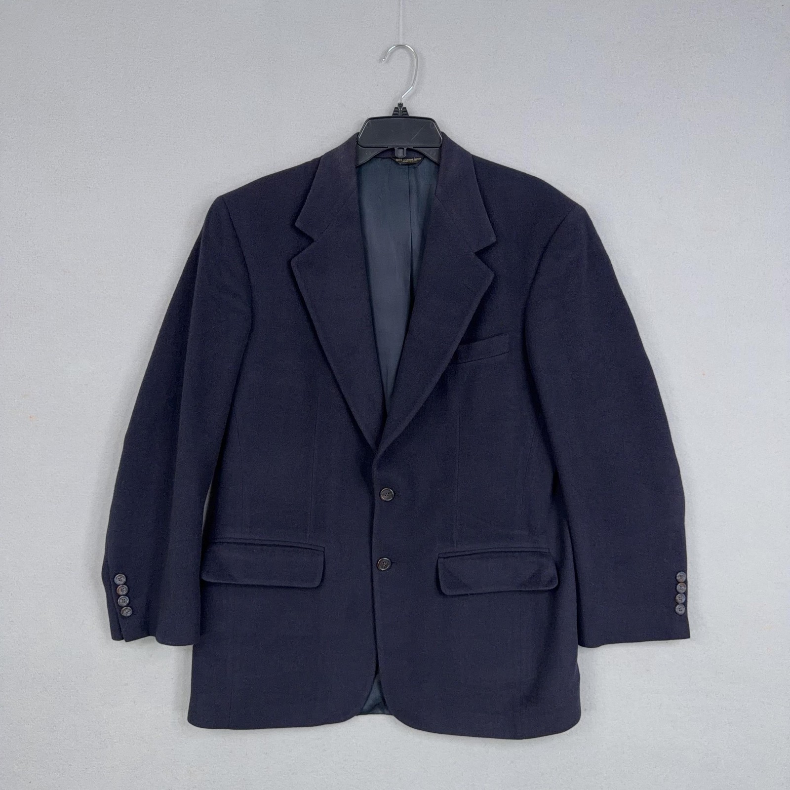 Vintage Bill Blass Blazer Mens 40 Blue 100% Camel Hair Sport Coat 90s USA