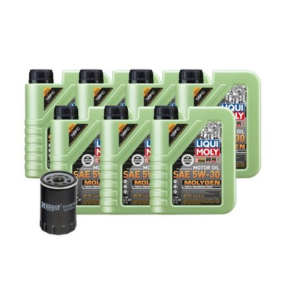 7L Liqui Moly Molygen New Gen 5W30 Hengst Oil Change Kit for Jaguar AJV8 4.0L