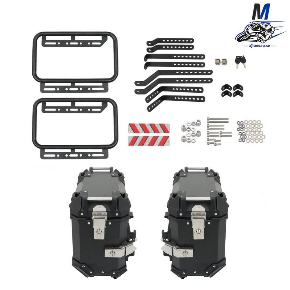 55L Top Case Tail Box Luggage & Motorcycle 36L Side Case Hard Saddlebag New - Image 4 of 4