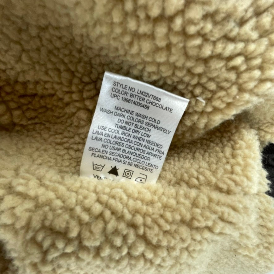 NWT Lee Premium Vest Mens M Brown Sherpa Lined Full Zip Pockets Work Outdoor