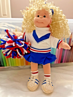 Vtg. Cheerleader Dear Debbie Teenie Beanie Boppers Collection Ty Doll w/Pom Pom