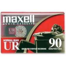 Maxwell UR 90 Minute Blank Audio Cassette Tapes Normal Bias New Sealed