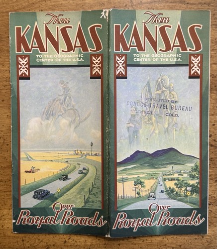 EARLY 1930s Kansas Chamber Of Commerce Guide Booklet “Thru Kansas - Over Royal”