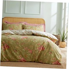 Duvet Cover Size, Long Staple Cotton Reversible Green Full 01-green Floral