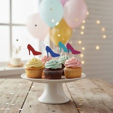 Glitter 2-1/2 HIGH HEEL SLIPPER  Cupcake Topp...