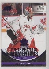2023 Upper Deck Team Canada Juniors Electric Purple 19/25 Thomas Milic 0is9