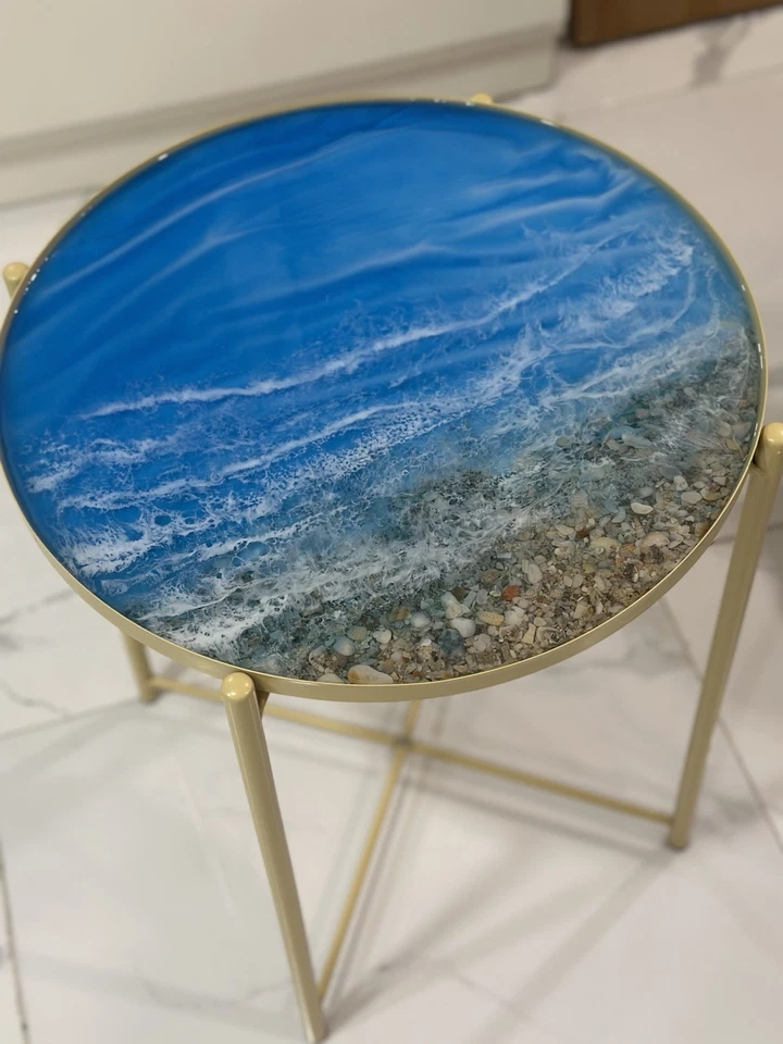 Mesa de resina epoxi en estilo náutico Foto 4 de 4