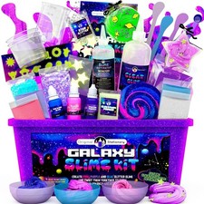 Original Stationery Galaxy Slime Kit for Kids Ages 8  12, Small, Multicolor