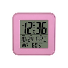 jomparis Small Digital Alarm Clock Battery Operated with Small, Pink
