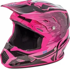 2018 FLY RACING Toxin Resin Helmet Black/Pink Youth Medium 73-8529YM