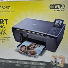 Kodak ESP 5250 Inkjet Photo Printer Scanner Copier Wi-Fi PLUS 3 Sets of Ink