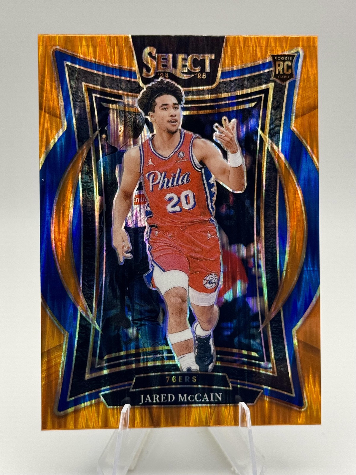 2024-25 Panini Select #82 Jared McCain Orange Flash Prizm