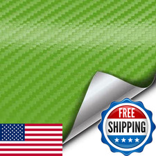 Vvivid Xpo Lime Green Carbon Fiber Car Wrap Vinyl Roll Air Release Technology